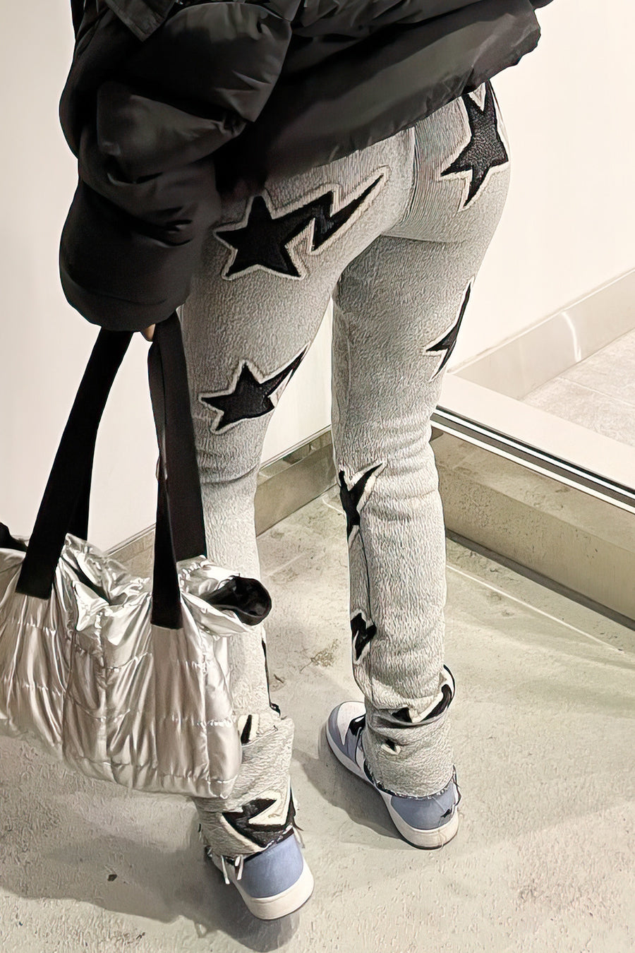 FIVE POINTED STAR PRINTED CASUAL PANTS