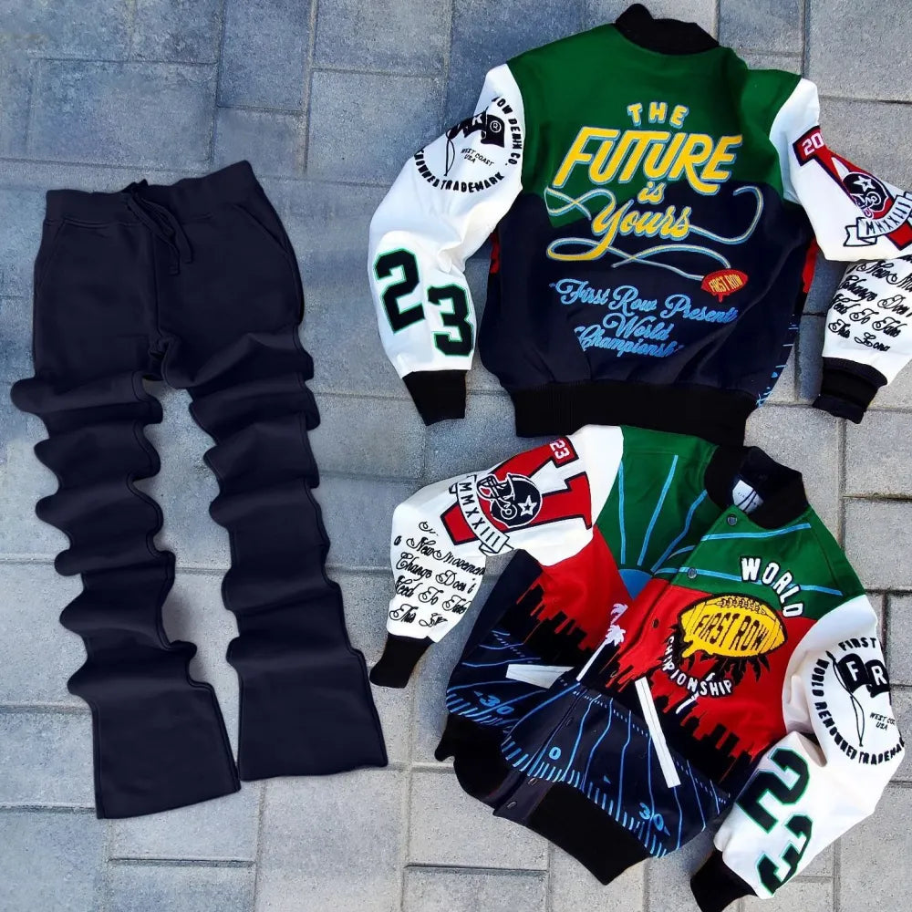 MENS GRAPHIC JACKET AND PANTS SET