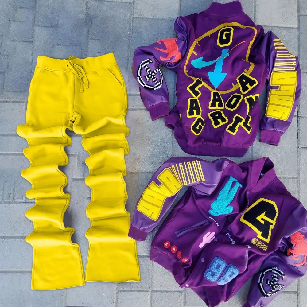 MENS GRAPHIC JACKET AND PANTS SET